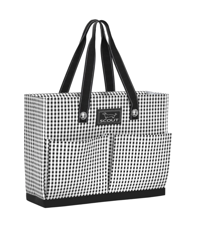 Uptown Girl Pocket Tote Bag in David Checkham