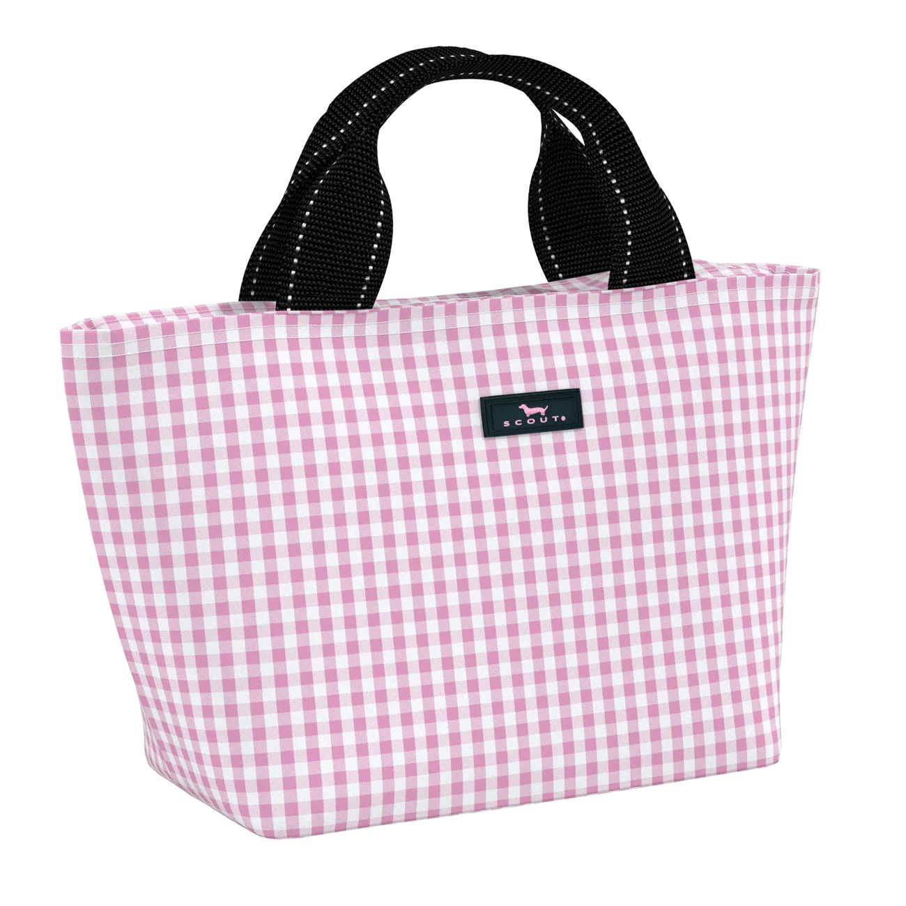 White and Pink Checkered Pattern Bucket Bag - Shop Kendry