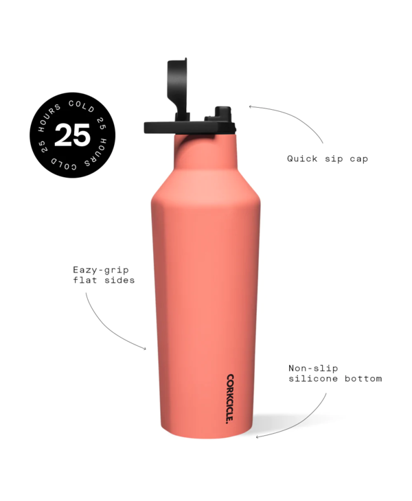 Coral Neon Lights Sport Canteen 32oz