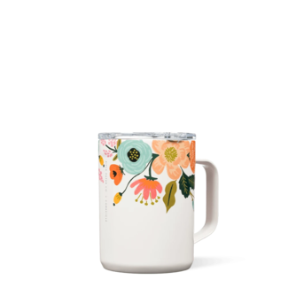 CORKCICLE Rifle Paper Co. Cream Lively Floral Coffee Mug 16oz