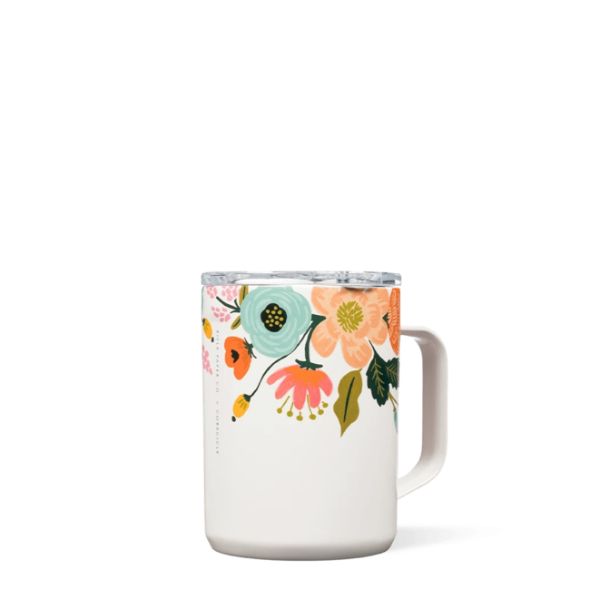 Corkcicle Coffee Mug - Rifle Paper Co. - Blue Hydrangea - 16oz.