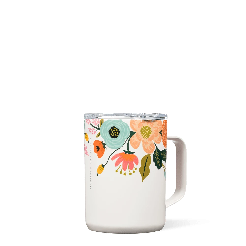 Corkcicle Rifle Paper Co. Cream Lively Floral Coffee Mug 16oz - Her Hide Out