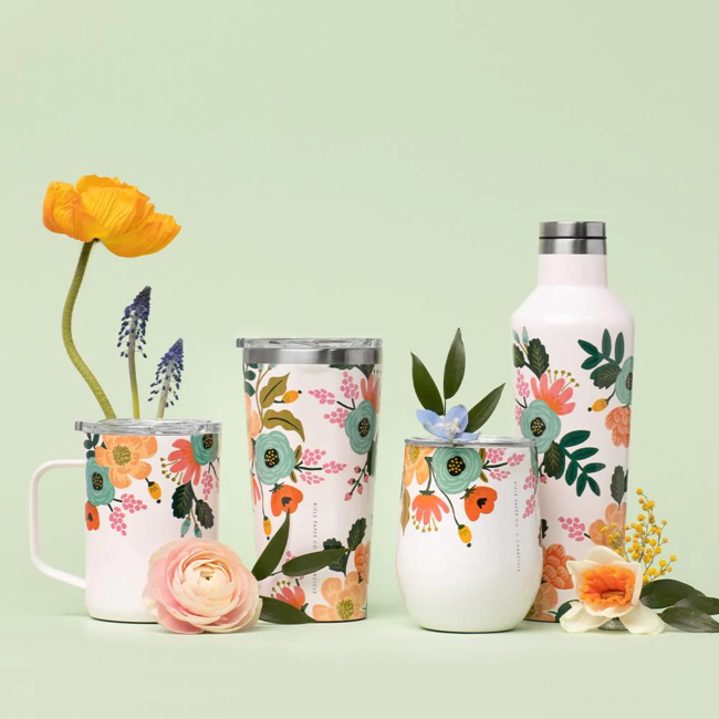 Corkcicle Rifle Paper Co. Cream Lively Floral Coffee Mug 16oz Her