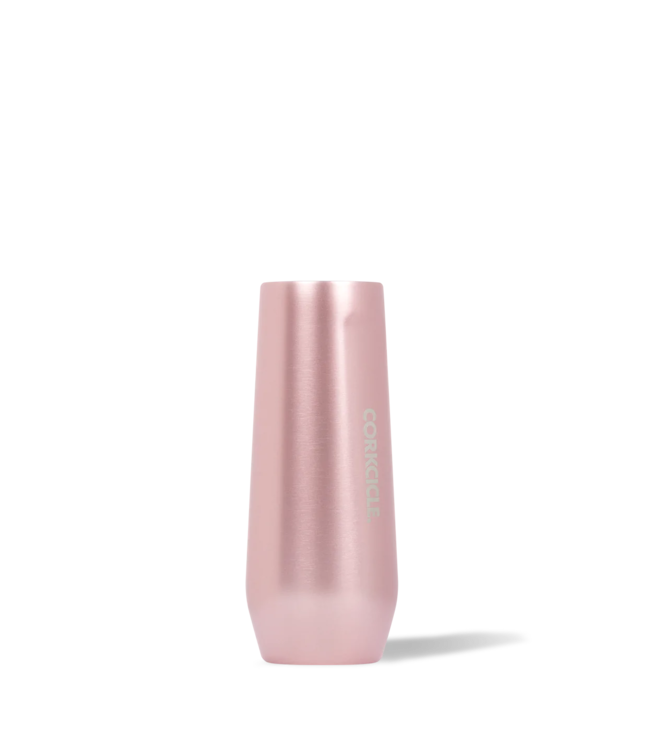 Rosé Metallic Stemless Flute 7oz
