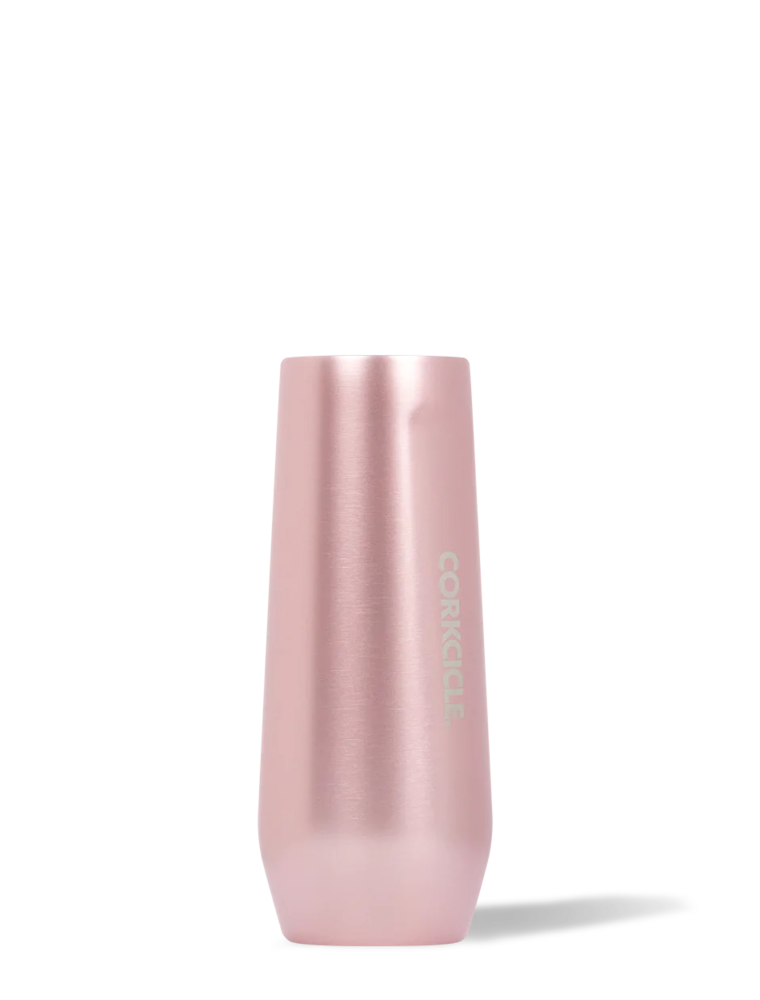 CORKCICLE Rosé Metallic Stemless Flute 7oz
