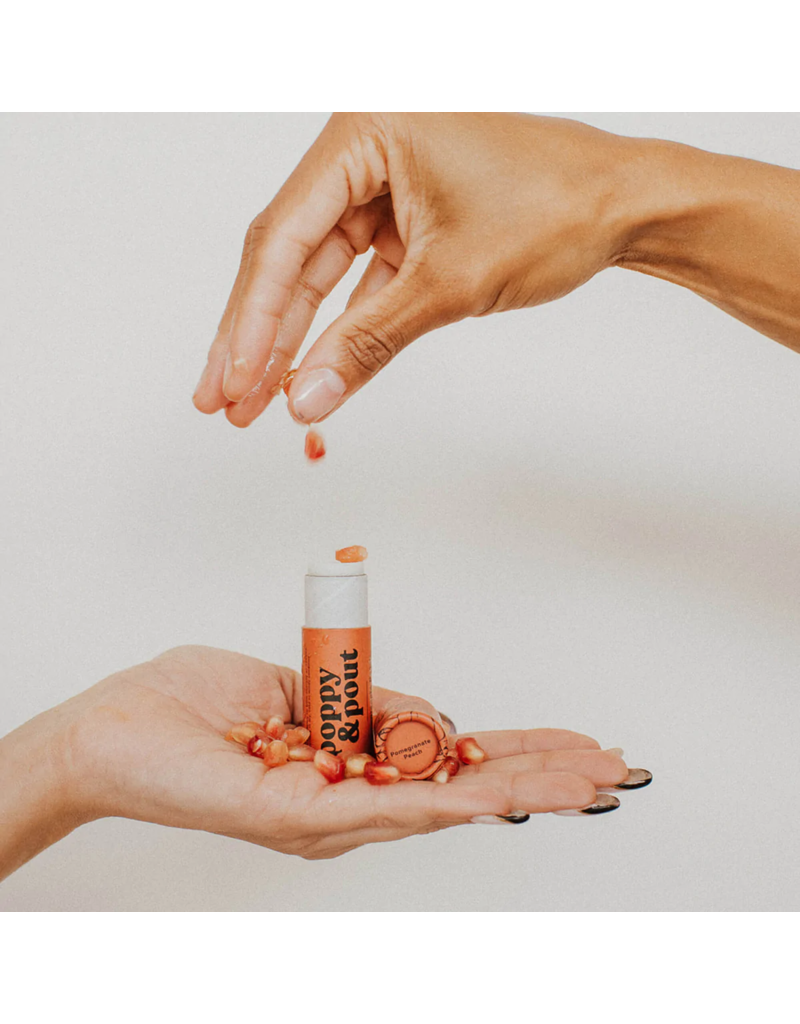 POPPY & POUT Pomegranate Peach Lip Balm