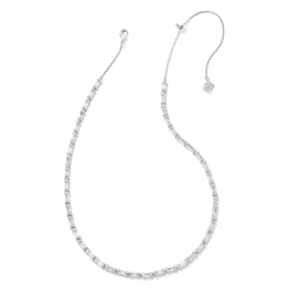 KENDRA SCOTT DESIGN Juliette Silver Strand Necklace in White Crystal