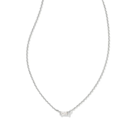 KENDRA SCOTT DESIGN Juliette Silver Pendant Necklace in White Crystal