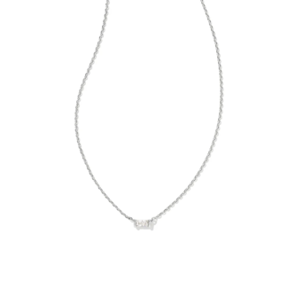 KENDRA SCOTT DESIGN Juliette Silver Pendant Necklace in White Crystal