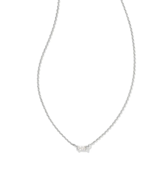 KENDRA SCOTT DESIGN Juliette Silver Pendant Necklace in White Crystal