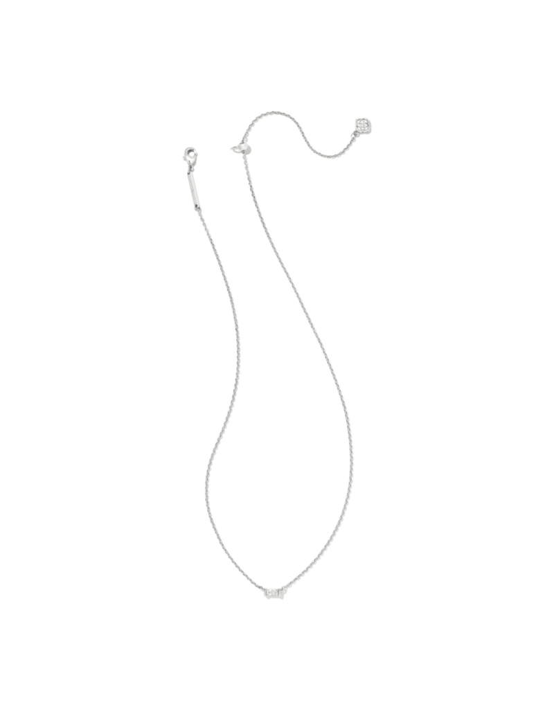 KENDRA SCOTT DESIGN Juliette Silver Pendant Necklace in White Crystal