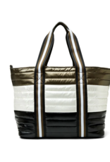 THINK ROYLN Colorblock Wingman Tote in Pyrite (Black Hardware)