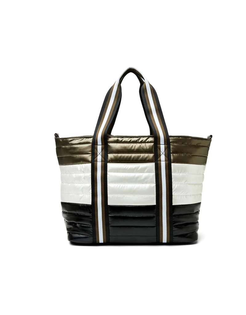 THINK ROYLN Colorblock Wingman Tote in Pyrite (Black Hardware)