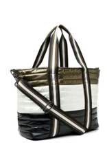THINK ROYLN Colorblock Wingman Tote in Pyrite (Black Hardware)