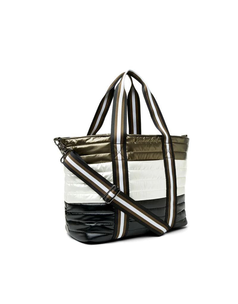 THINK ROYLN Colorblock Wingman Tote in Pyrite (Black Hardware)