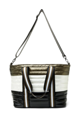 THINK ROYLN Colorblock Wingman Tote in Pyrite (Black Hardware)