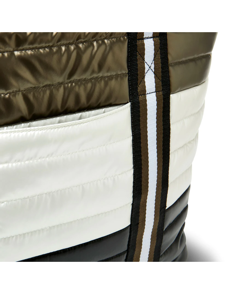 THINK ROYLN Colorblock Wingman Tote in Pyrite (Black Hardware)
