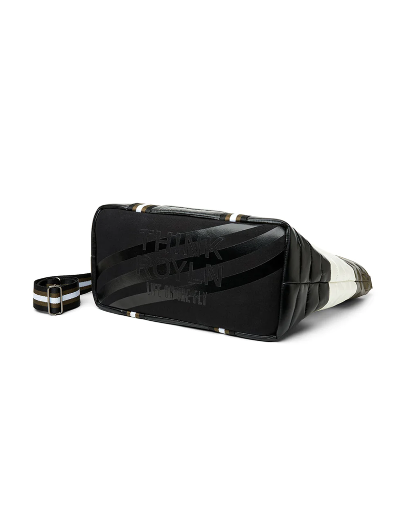 THINK ROYLN Colorblock Wingman Tote in Pyrite (Black Hardware)