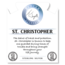 Saint Christopher Bracelet in Black Moonstone & Silver