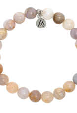 TJAZELLE New Beginnings Stacker Bracelet in Australian Agate & Silver TJAZELLE New Beginnings Stacker Bracelet in Australian Agate & Silver