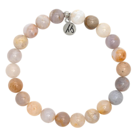 TJAZELLE New Beginnings Stacker Bracelet in Australian Agate & Silver