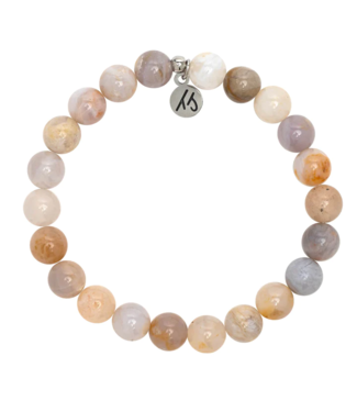 TJAZELLE New Beginnings Stacker Bracelet in Australian Agate & Silver