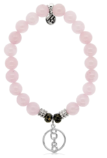 TJAZELLE Connection Bracelet in Rose Quartz & Silver