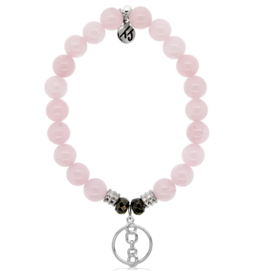 TJAZELLE Connection Bracelet in Rose Quartz & Silver