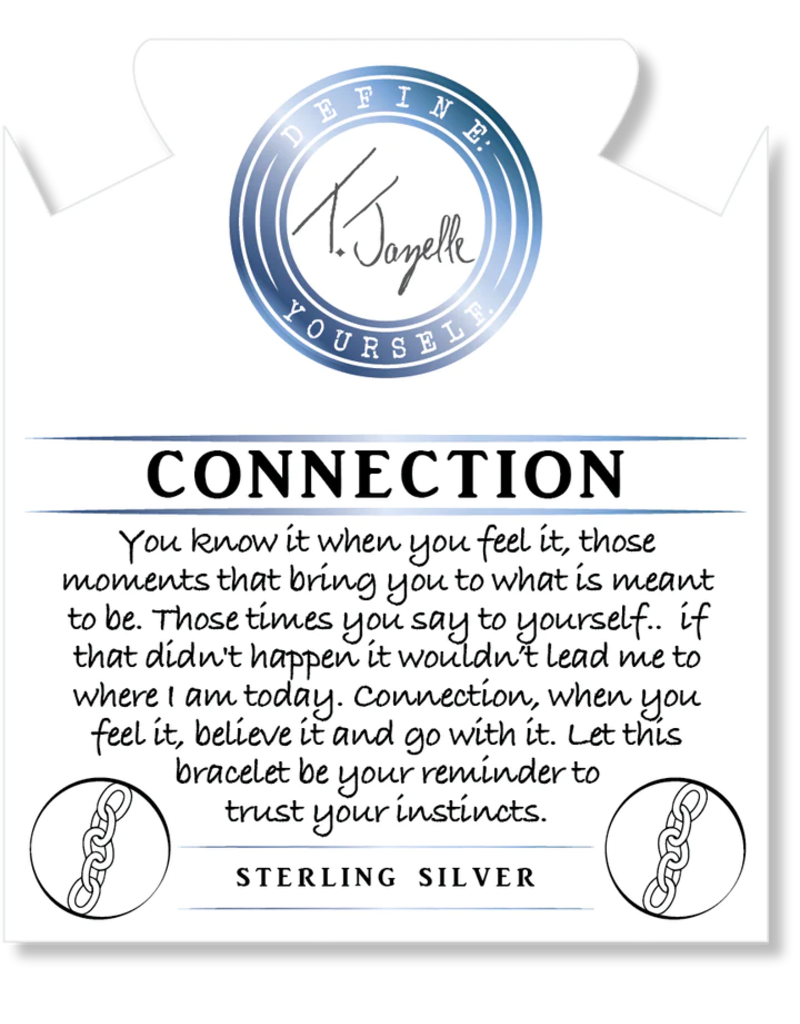 TJAZELLE Connection Bracelet in Rose Quartz & Silver