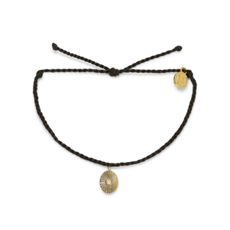 PURA VIDA Gold Sun Ray Charm Bracelet in Black