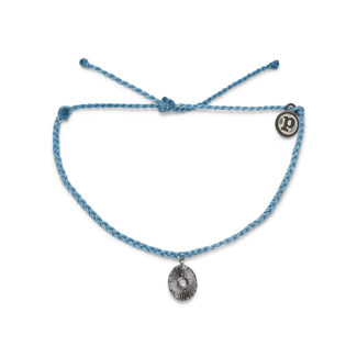 PURA VIDA Silver Sun Ray Charm Bracelet in Sky Blue