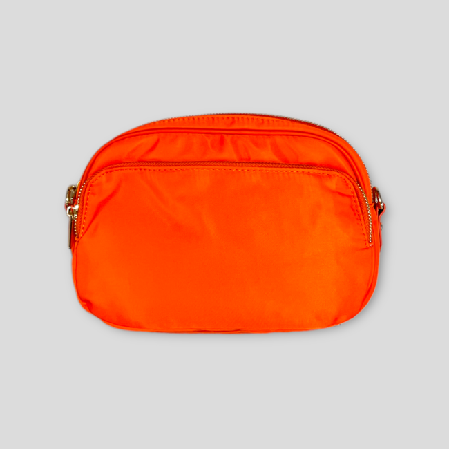 Natalia Nylon Small Messenger Bag Without Strap - Orange (Gold Hardware)