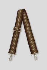 AHDORNED Bubble Bag Strap - Dark Brown (Gold Hardware)