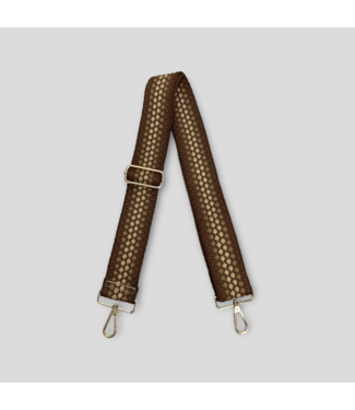 AHDORNED Bubble Bag Strap - Dark Brown (Gold Hardware)