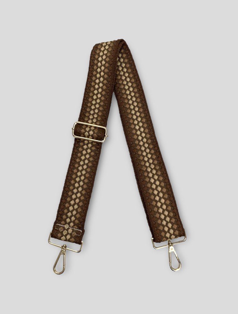 AHDORNED Bubble Bag Strap - Dark Brown (Gold Hardware)