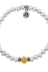 TJAZELLE Friendship Knot Bracelet in Silver & Gold