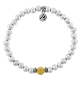 TJAZELLE Friendship Knot Bracelet in Silver & Gold