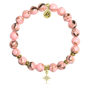 TJAZELLE It's Your Year Bracelet in Pink Shell & Gold
