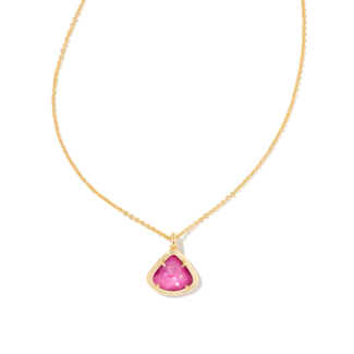 KENDRA SCOTT DESIGN Kendall Gold Pendant Necklace in Iridescent Orchid Illusion