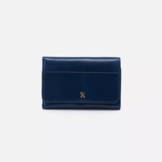 HOBO Jill Trifold Wallet in Denim