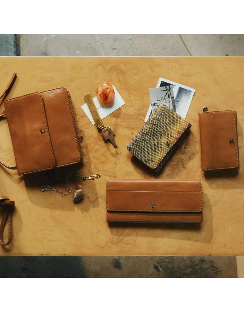 HOBO Jill Trifold Wallet in Truffle