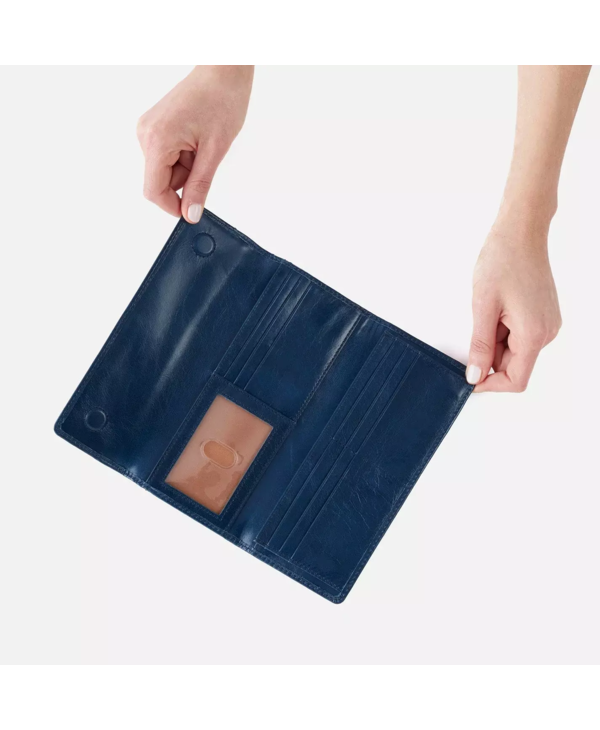 Jill Large Trifold Wallet in Denim