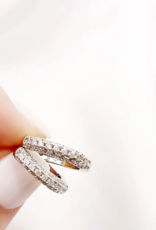 TRUE BY KRISTY Glisten Huggie Hoop Earrings - Silver