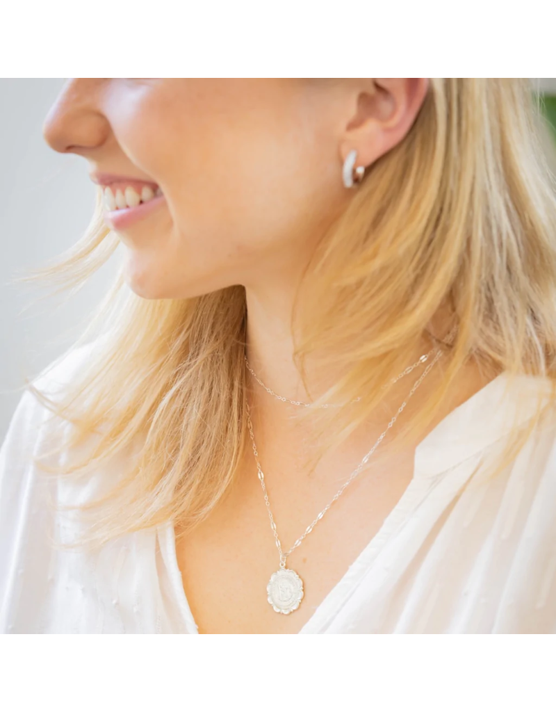 TRUE BY KRISTY Glisten Huggie Hoop Earrings - Silver