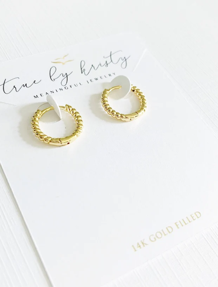TRUE BY KRISTY Shoreline Huggie Hoop Earrings
