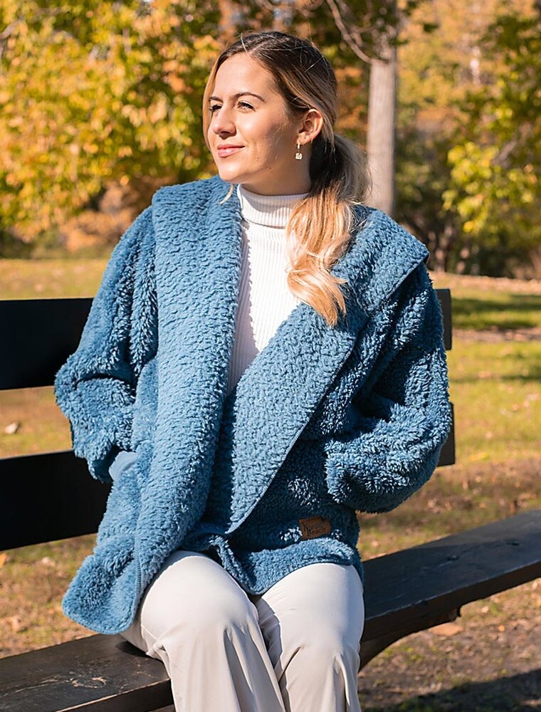 NORDIC BEACH Body Wrap in Blue Denim