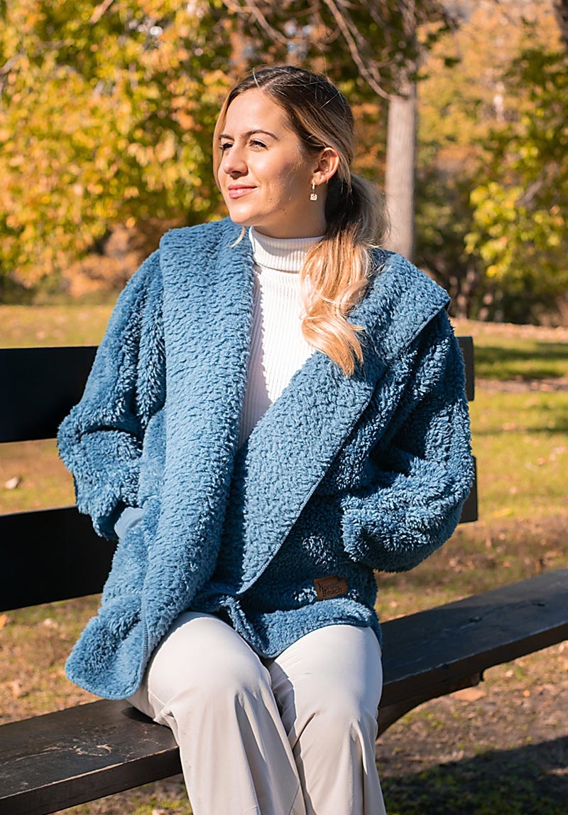 NORDIC BEACH Body Wrap in Blue Denim