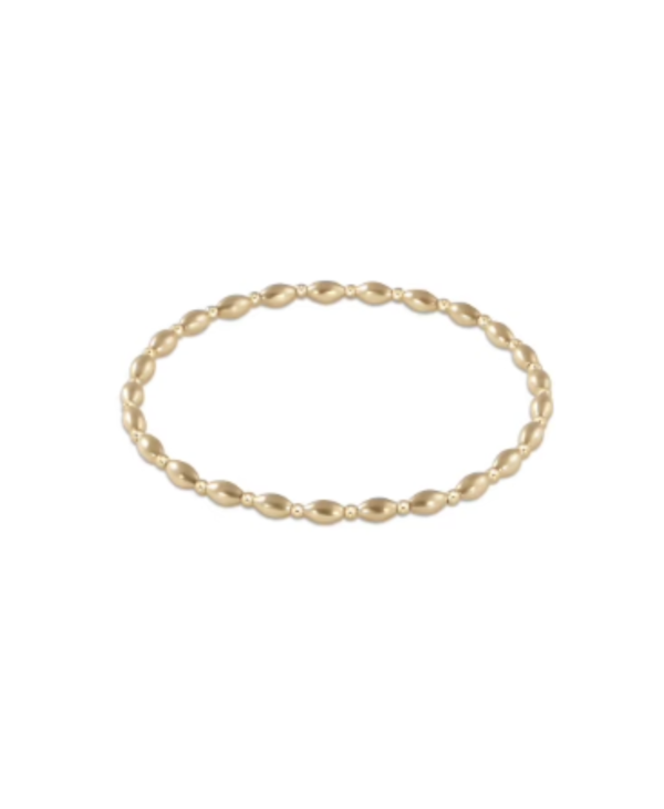 Harmony Grateful Pattern 2mm Bead Bracelet - Gold