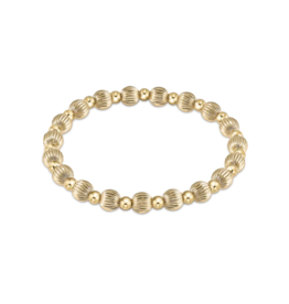 ENEWTON DESIGN Dignity Grateful Pattern 6mm Bead Bracelet - Gold