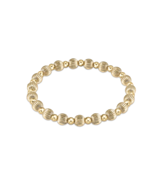 ENEWTON DESIGN Dignity Grateful Pattern 6mm Bead Bracelet - Gold